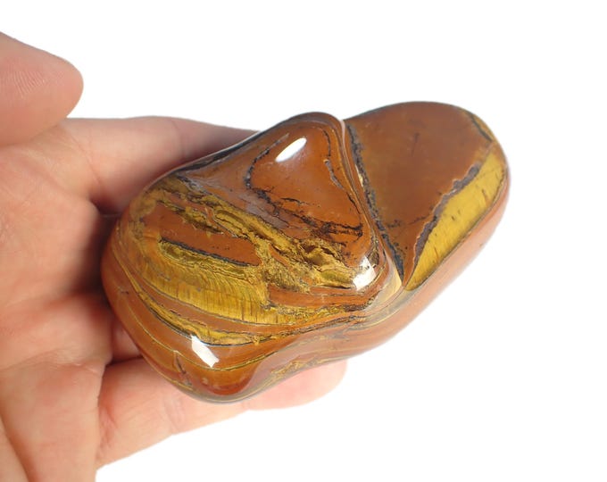 TIGER EYE tumbled stone 9,5 x 4,5 x 3,2 cm from South Africa