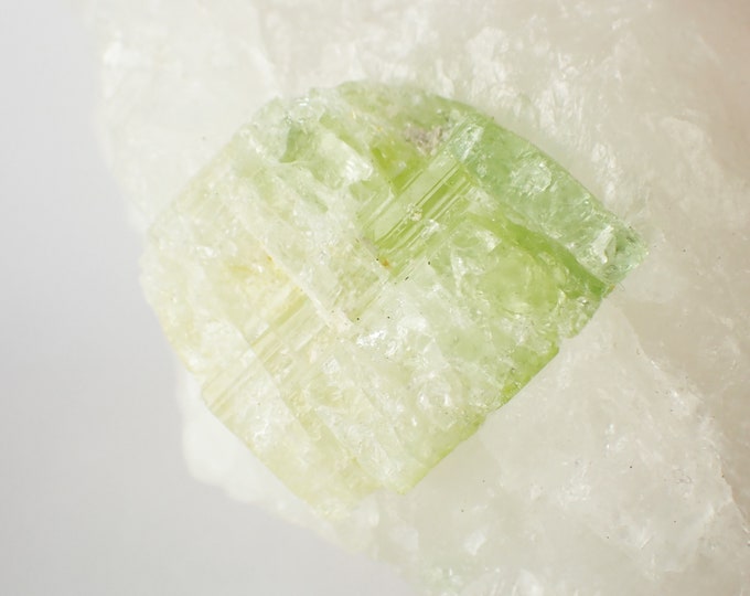 TOURMALINE green crystals in quartz from BRAZIL 9644