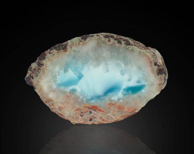 LARIMAR polished slice 3,8 x 2,4 x 1,5 cm DOMINICANA 13392