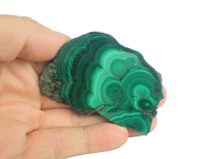 MALACHITE polished slice 7,0 x 4,7 x 0,7 cm DR Congo