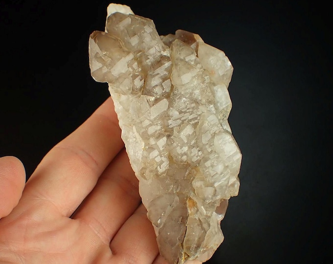 SMOKY QUARTZ elestial crystals 10,0 x 4,8 x 4,1 cm NAMIBIA 11648