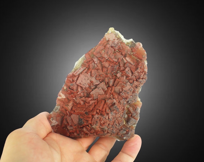 red FLUORITE crystals on matrix 12,0 x 8,5 x 4,0 cm GERMANY 13001
