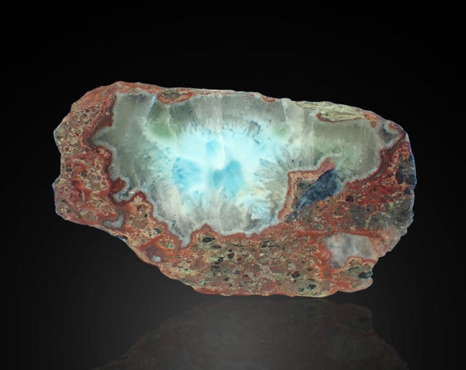 LARIMAR polished slice 5,2 x 3,0 x 1,5 cm DOMINICANA 13401