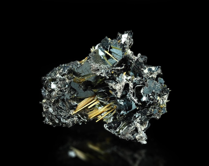 RUTILE on hematite crystals 2,2 x 1,3 x 1,0 cm BRAZIL