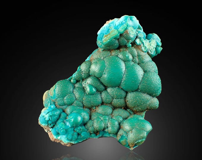 MALACHITE on chrysocolla crystals with from Planet mine, U.S. 11071