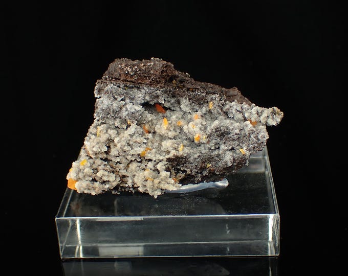 WULFENITE on calcite 6,5 x 4,0 x 3,0 cm CHINA 12800
