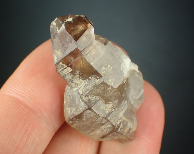 SMOKY QUARTZ elestial crystal from NAMIBIA 1141N