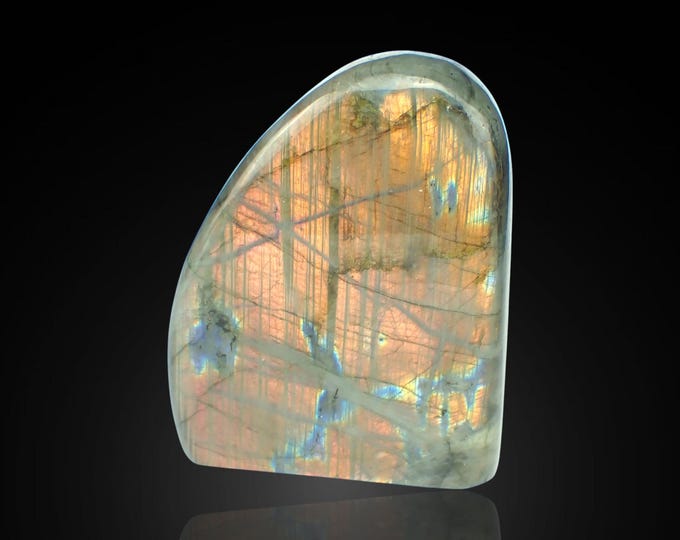 LABRADORITE polished free form 11,4 x 8,8 x 3,2 cm MADAGASCAR