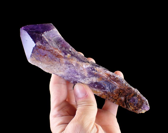 AMETHYST crystal point 18,5 x 5,0 x 3,0 cm BRAZIL