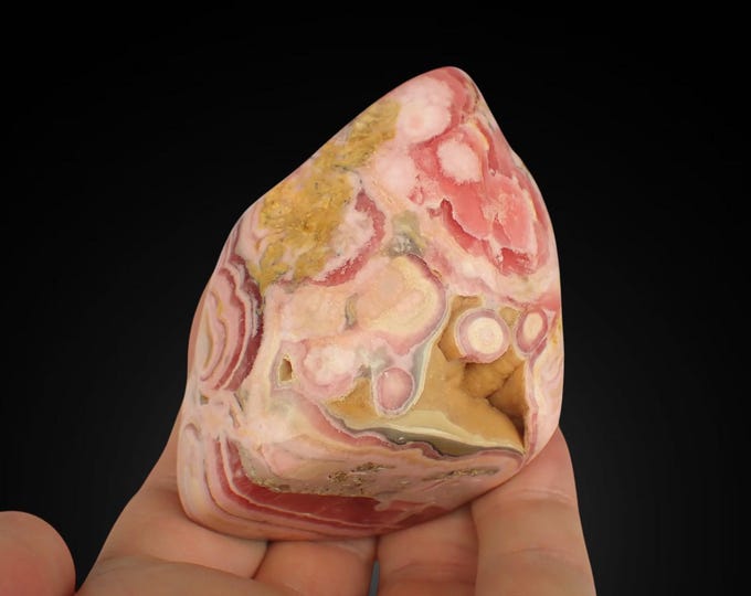 RHODOCHROSITE polished specimen 7,5 x 4,0 x 3,5 cm ARGENTINA *13198