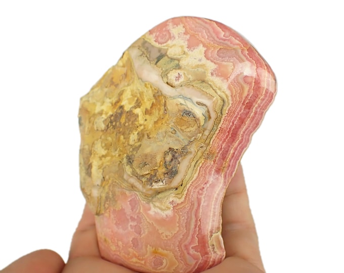 RHODOCHROSITE polished specimen 9,5 x 8,0 x 2,2 cm ARGENTINA