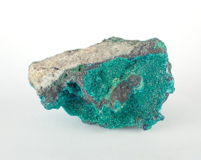 CHRYSOCOLLA green crystals from DR CONGO 9657