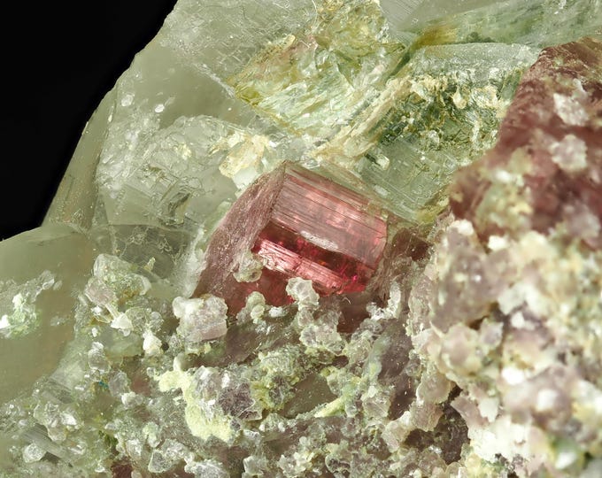 watermelon TOURMALINE crystals in quartz 6,7 x 5,3 x 4,2 cm BRAZIL 12678