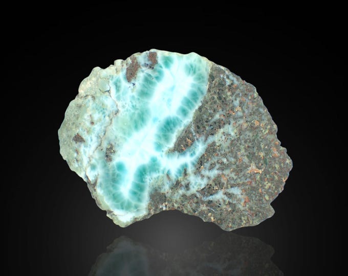 LARIMAR polished slice 5,3 x 4,0 x 1,5 cm DOMINICANA 13414