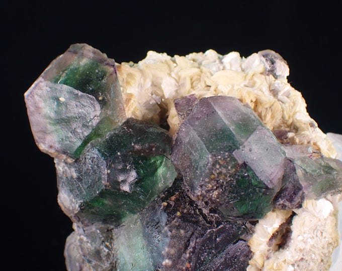 FLUORITE with tourmaline inclusions 6,5 x 6,2 x 4,0 cm NAMIBIA