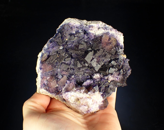 Fluorite Crystal Cluster, Cave in Rock Illinois, U.S. (10,5 x 10,0 x 4,7 cm)