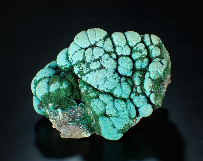 CHRYSOCOLLA with malachite 8,0 x 5,3 x 5,0 cm from DR Congo