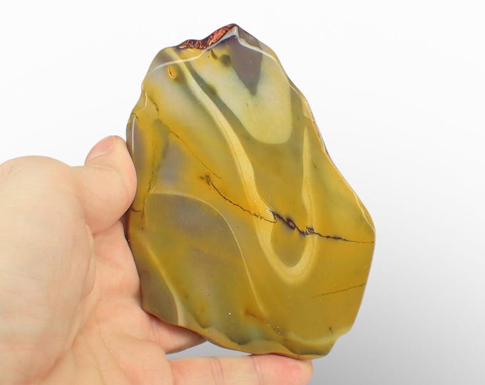 MOOKAITE polished slice 12,0 x 8,5 x 0,7 cm AUSTRALIA 13587