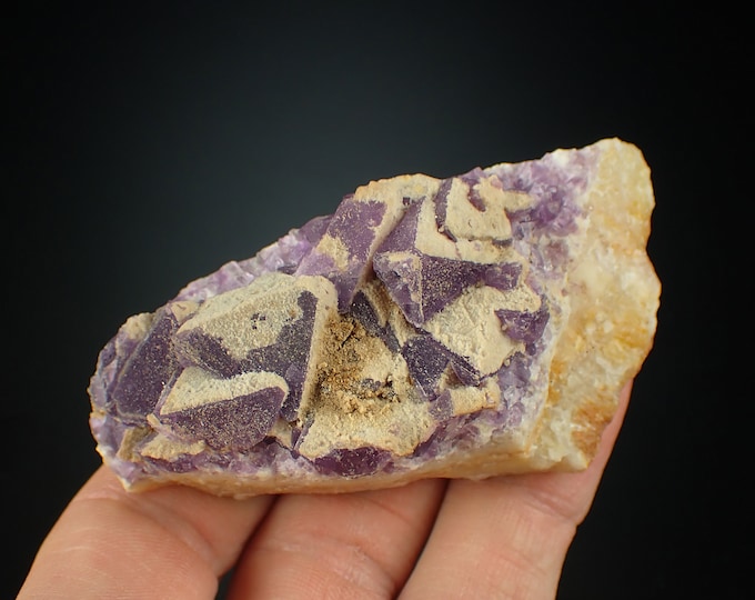 FLUORITE purple crystals from MEXICO 1196N