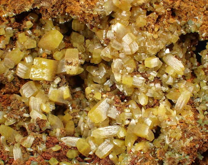 WULFENITE yellow crystals 5,8 x 4,7 x 2,2 cm MEXICO ojuela