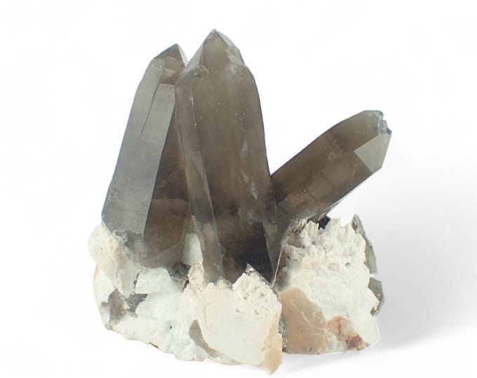 SMOKY QUARTZ on albite 6,4 x 6,0 x 4,0 cm CHINA 11550