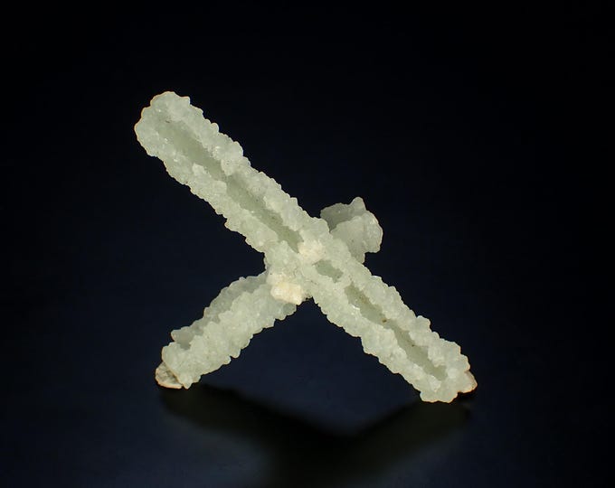Prehnite pseudomorphs after Laumontite with Apophyllite - Maharashtra, India