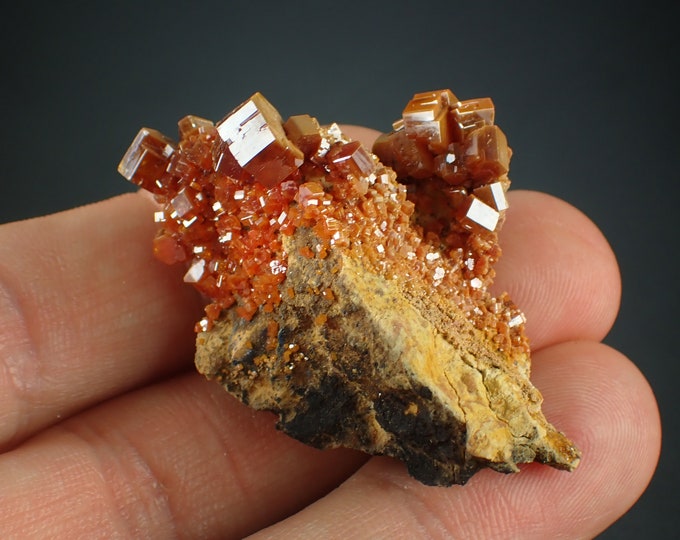VANADINITE crystal on matrix from MOROCCO 1108N