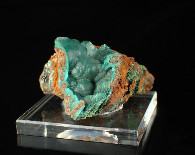 ROSASITE green crystals on matrix from MEXICO 11015