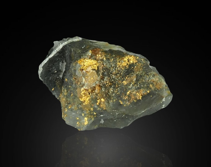 NATIVE GOLD crystalline specimen 0,4 x 0,4 x 0,3 cm USA 13362