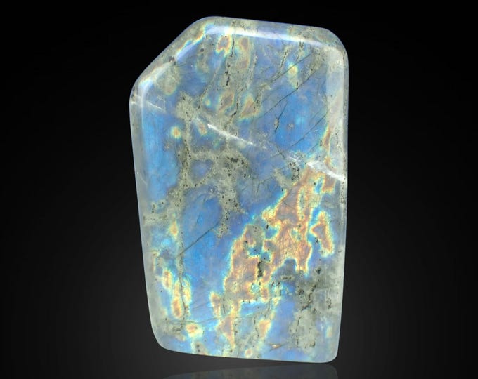 LABRADORITE polished free form 11,8 x 7,2 x 2,7 cm MADAGASCAR