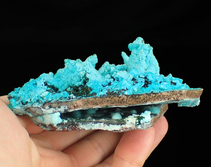CHRYSOCOLLA pseudomorph crystals 12,5 x 9,0 x 4,5 cm DR CONGO 12687