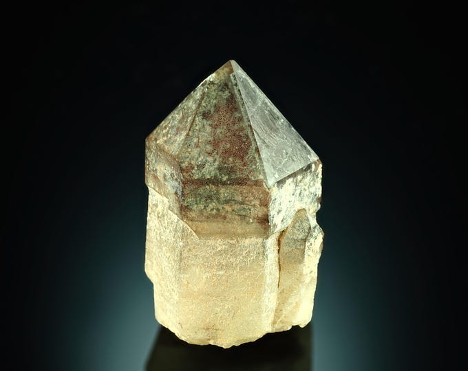 scepter QUARTZ with hematite from Orange River, SOUTH AFRICA 12333