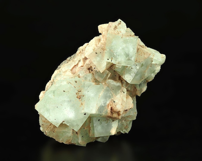 FLUORITE with phantoms 3,8 x 2,4 x 1,8 cm GERMANY