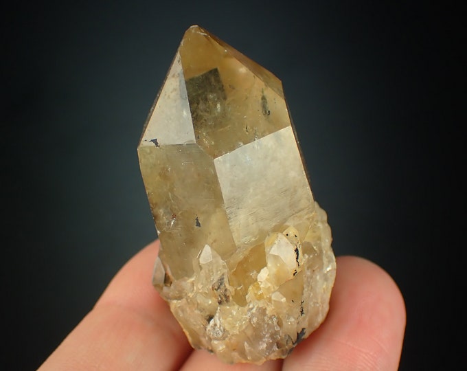 QUARTZ var CITRINE natural crystal from CONGO 1130N