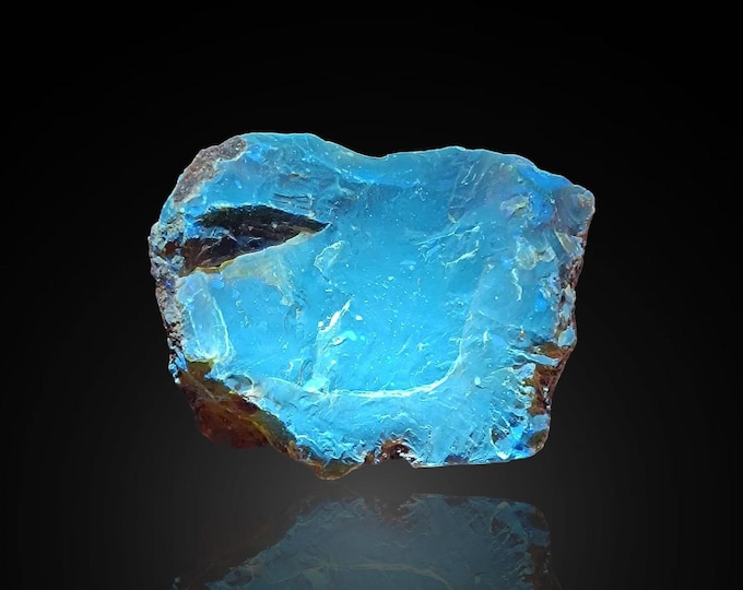 fluorescent AMBER 6,6 x 5,0 x 2,0 cm from Indonesia 13217