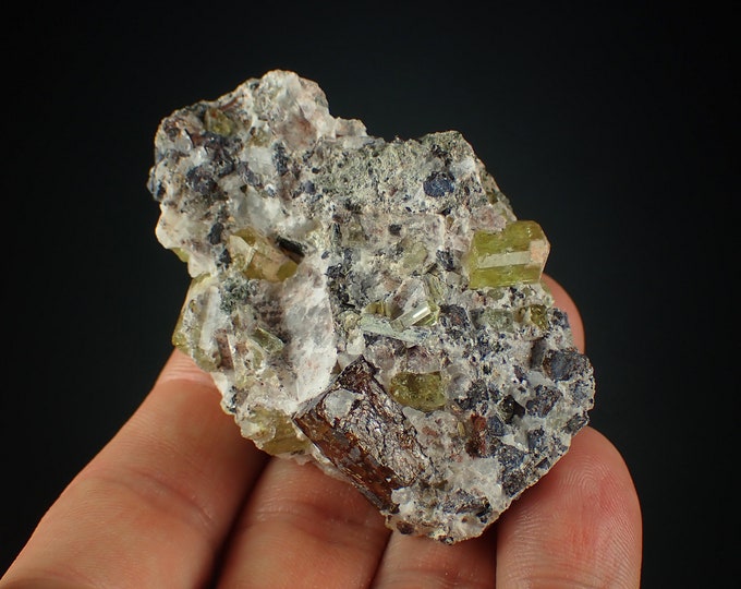FLUORAPATITE green crystals from MEXICO 1096N