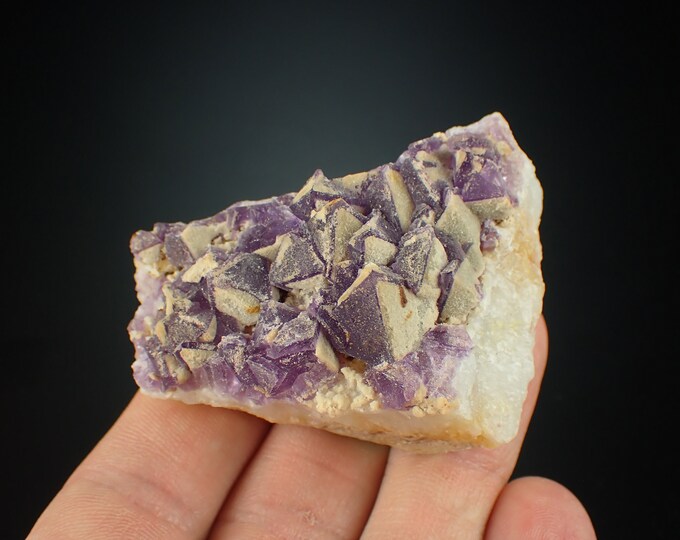 FLUORITE purple crystals from MEXICO 1197N
