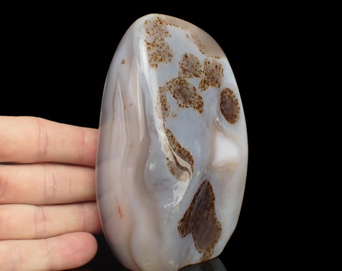 moss AGATE polished free form 11,5 x 7,2 x 4,0 cm MADAGASCAR