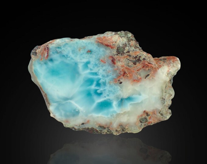 LARIMAR polished slice 4,6 x 3,0 x 1,3 cm DOMINICANA 13411