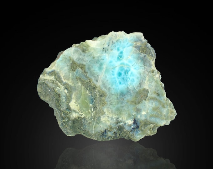 LARIMAR polished slice 4,5 x 3,3 x 1,3 cm DOMINICANA 13417