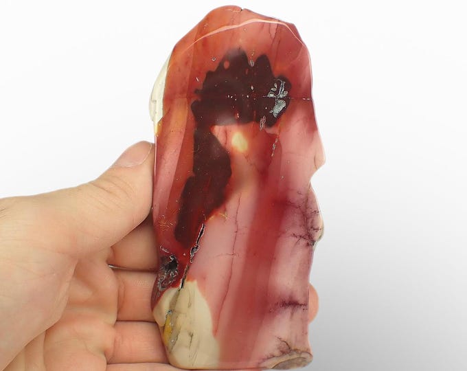 MOOKAITE polished slice 12,3 x 5,8 x 0,8 cm AUSTRALIA 13585
