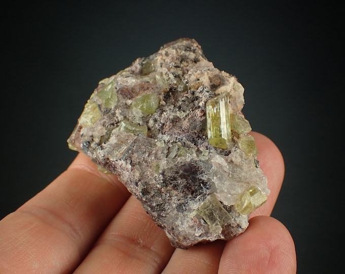FLUORAPATITE green crystals from MEXICO 1093N