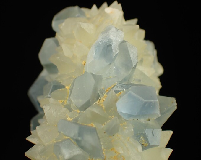 CELESTINE with calcite 4,7 x 3,3 x 2,9 cm from AFGHANISTAN 12785