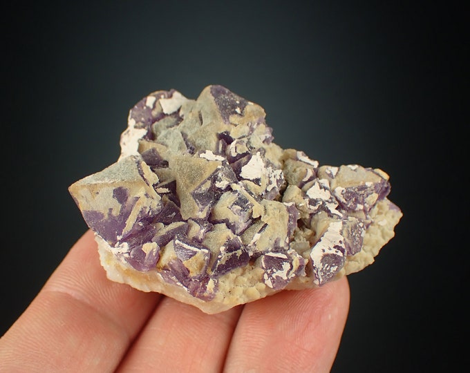 FLUORITE purple crystals from MEXICO 1198N