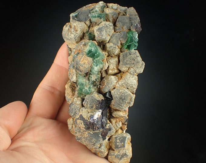 fluorescent FLUORITE from Greedy Hog pocket ENGLAND 11490