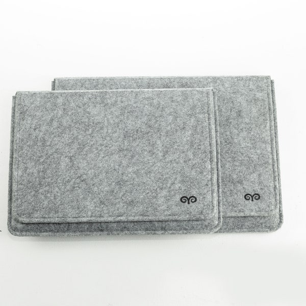 16'' MacBook Pro M1 Touchbar 2019-2020 Special size Felt Case handmade in light Gray Minimalist design notebook cover  laptop Sleeve for Mac