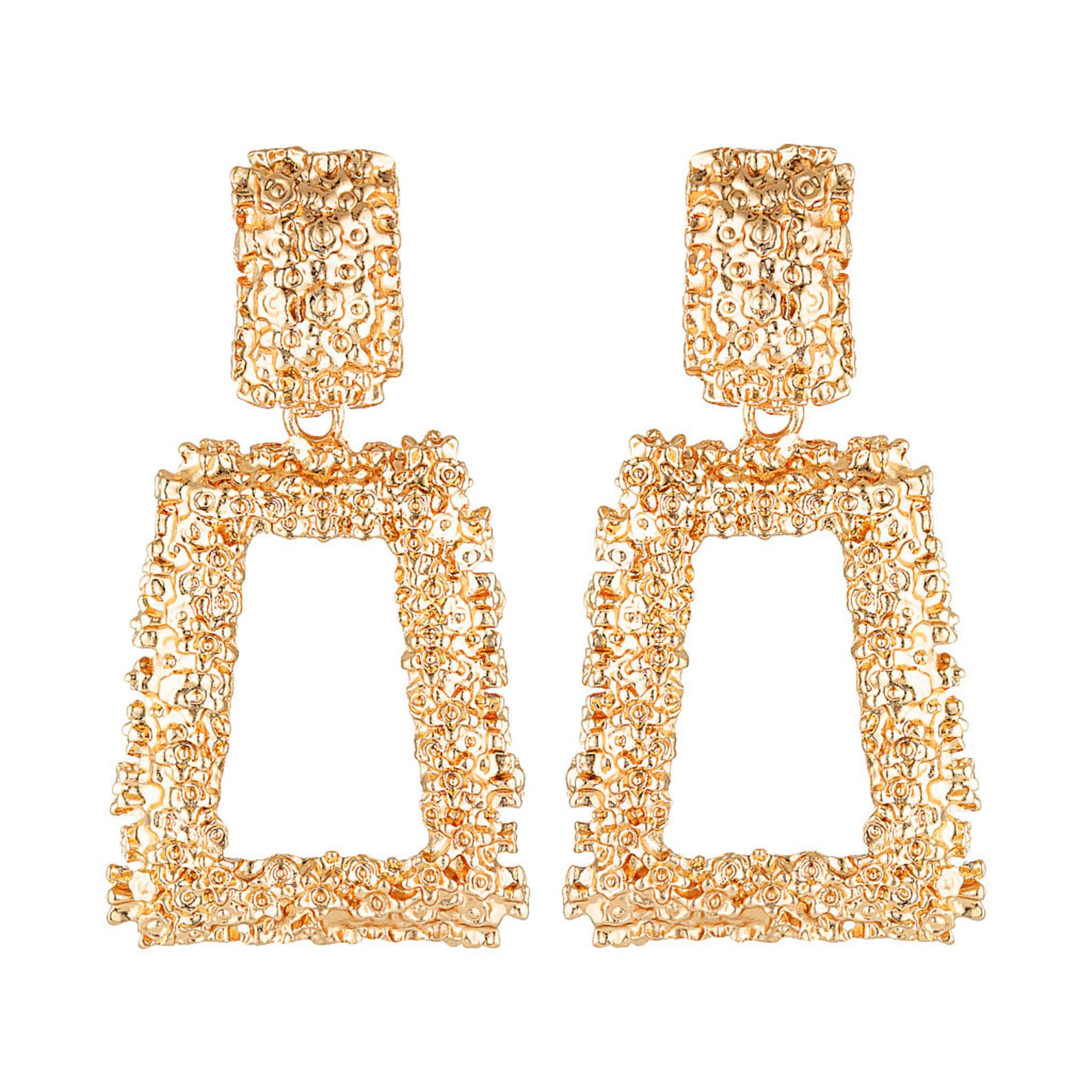 Gold Statement Earrings Statement Earrings, Dangle Earrings, Round Earrings, Accessories Etsy