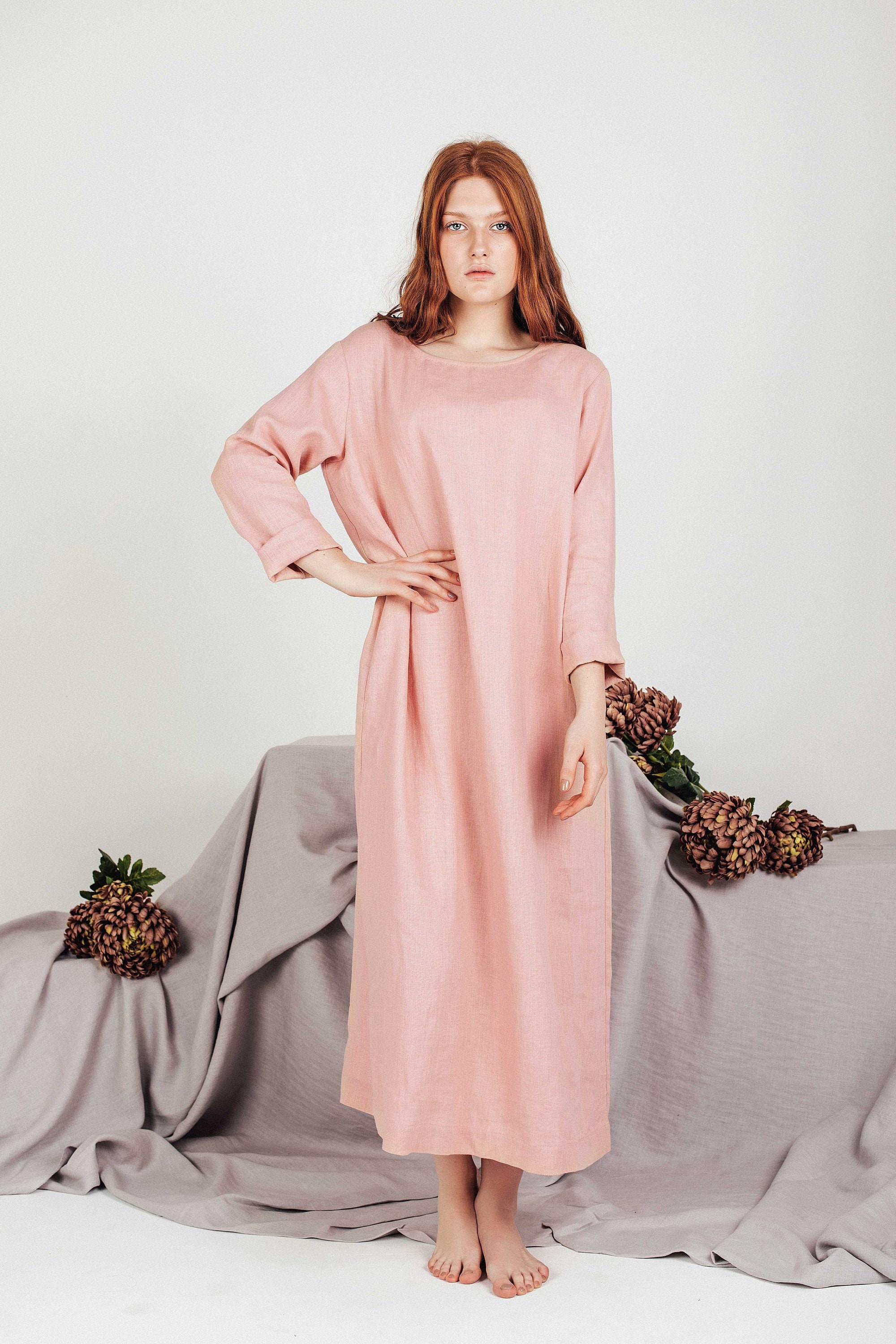 dusty pink maxi dress