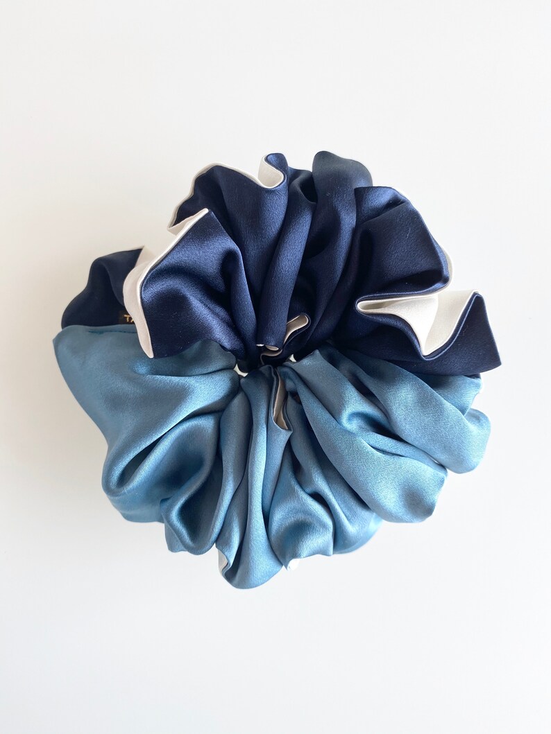 TARONI Silk Scrunchie Nautical Babe Designer luxury silk Scrunchie.