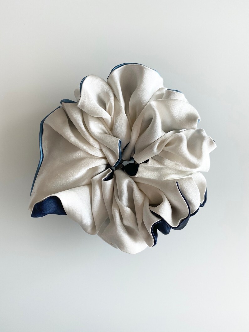 TARONI Silk Scrunchie Nautical Babe Designer luxury silk Scrunchie.